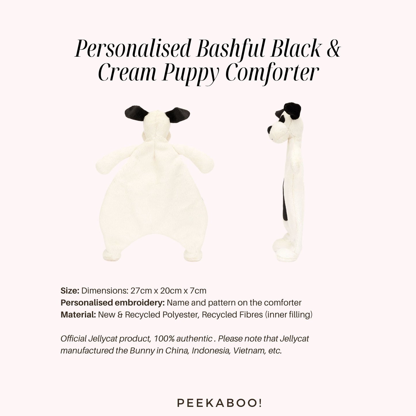 Personalised-Bashful-Black-Cream-Puppy-Comforter-Details-Peekaboo