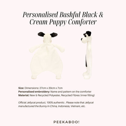 Personalised-Bashful-Black-Cream-Puppy-Comforter-Details-Peekaboo