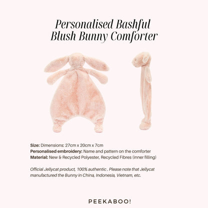 Personalised Bashful Bunny Big Gift Set - Blush Colour