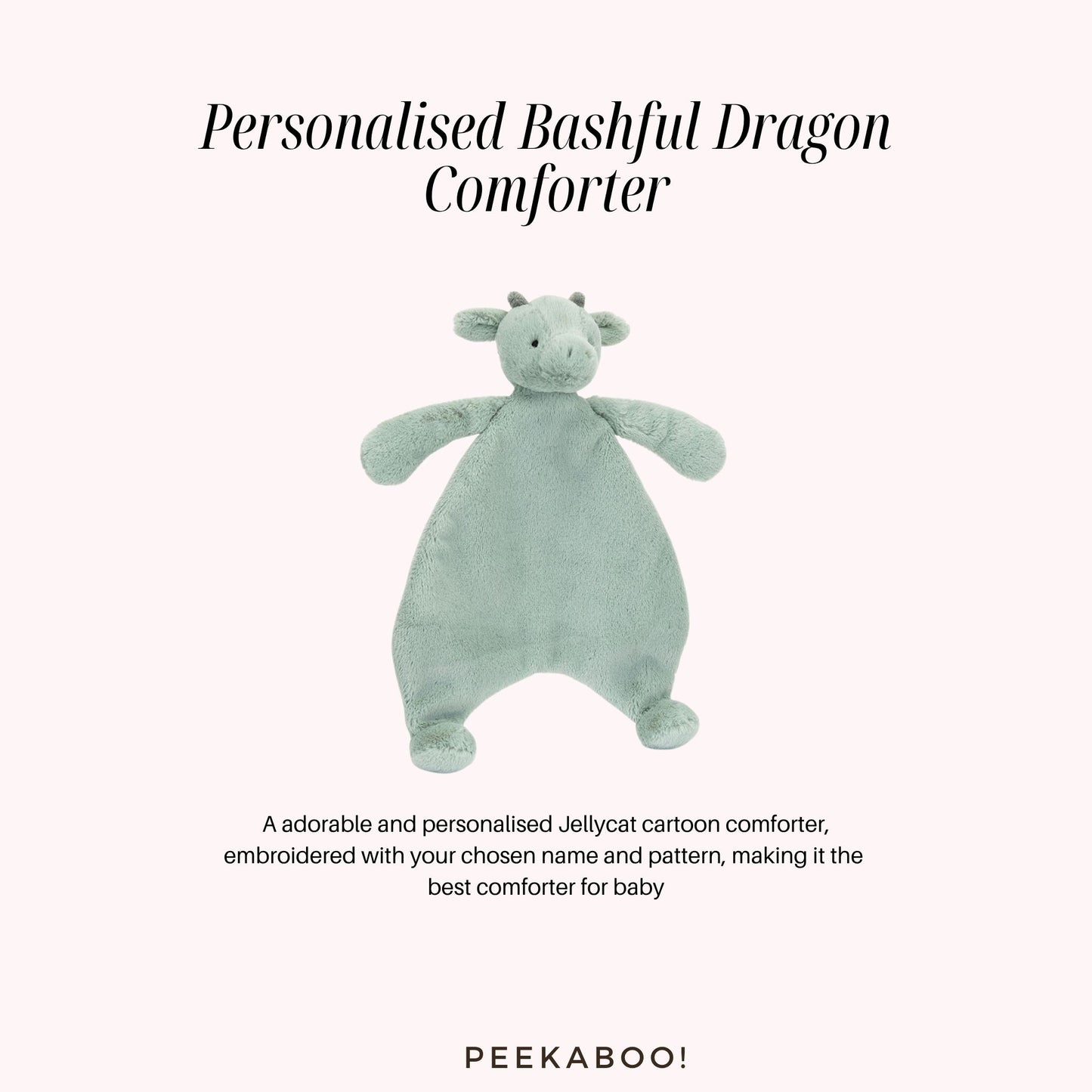 Personalised-Bashful-Dragon-Comforter-Peekaboo