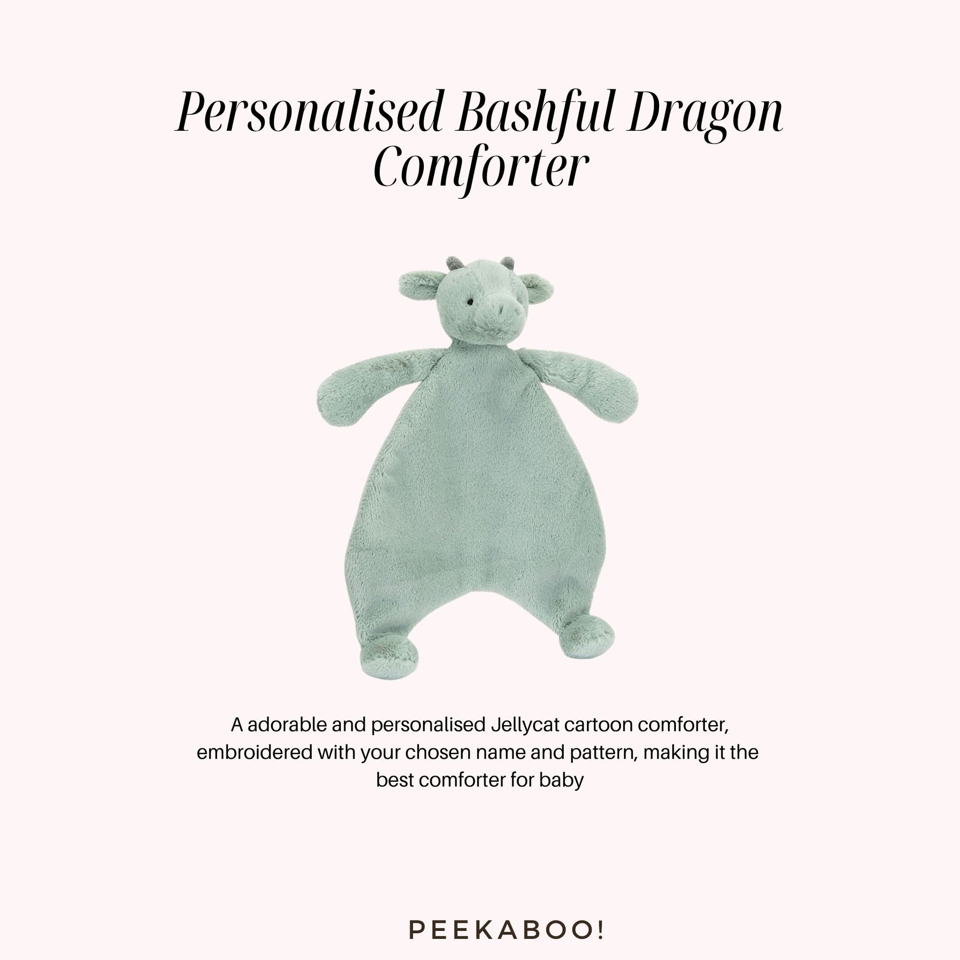 Personalised-Bashful-Dragon-Comforter-Peekaboo