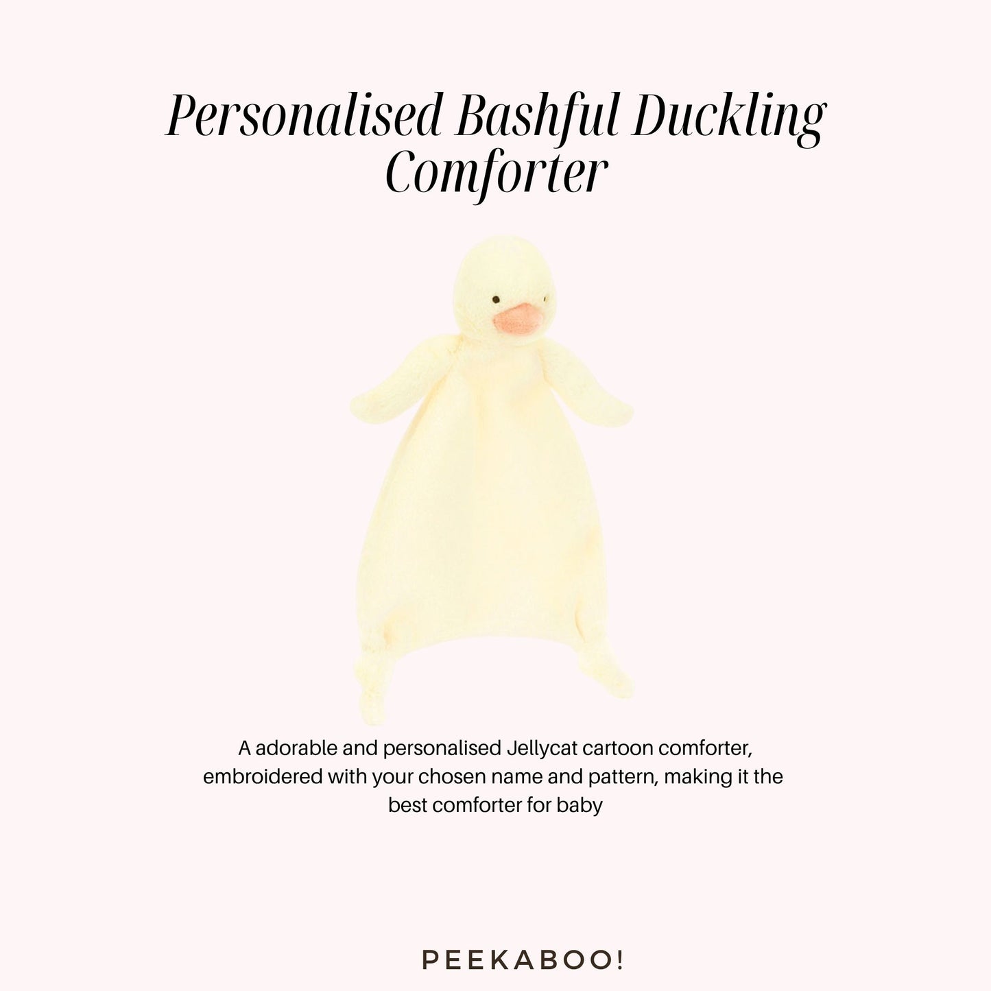 Personalised-Bashful-Duckling-Comforter-Peekaboo