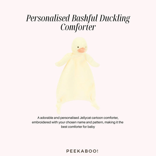 Personalised-Bashful-Duckling-Comforter-Peekaboo