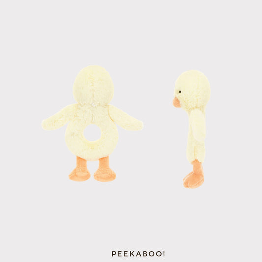 Personalised-Bashful-Duckling-Ring-Rattle-Cover-Peekaboo