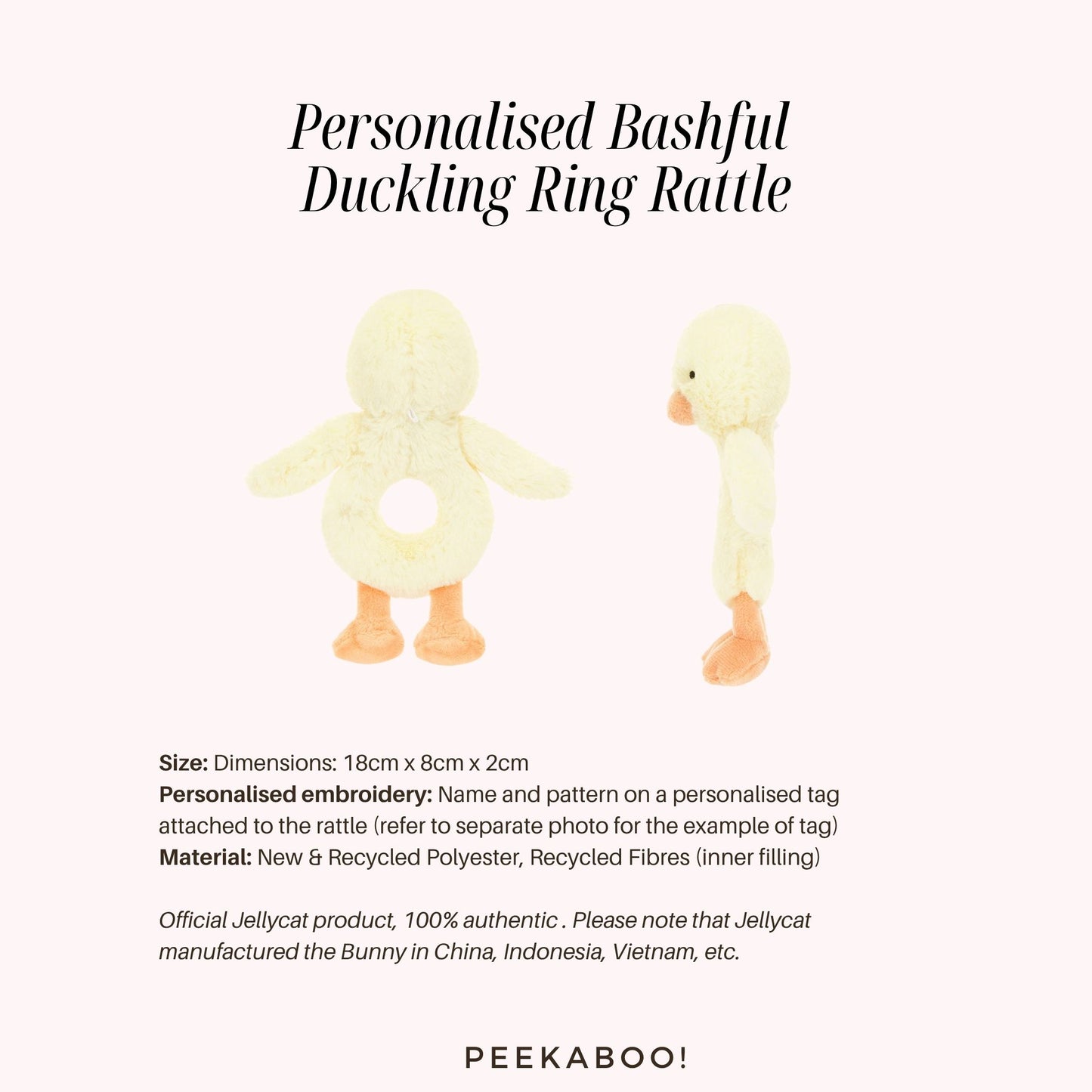 Personalised-Bashful-Duckling-Ring-Rattle-Details-Peekaboo