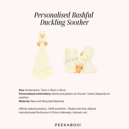 Personalised-Bashful-Duckling-Soother-Details-Peekaboo