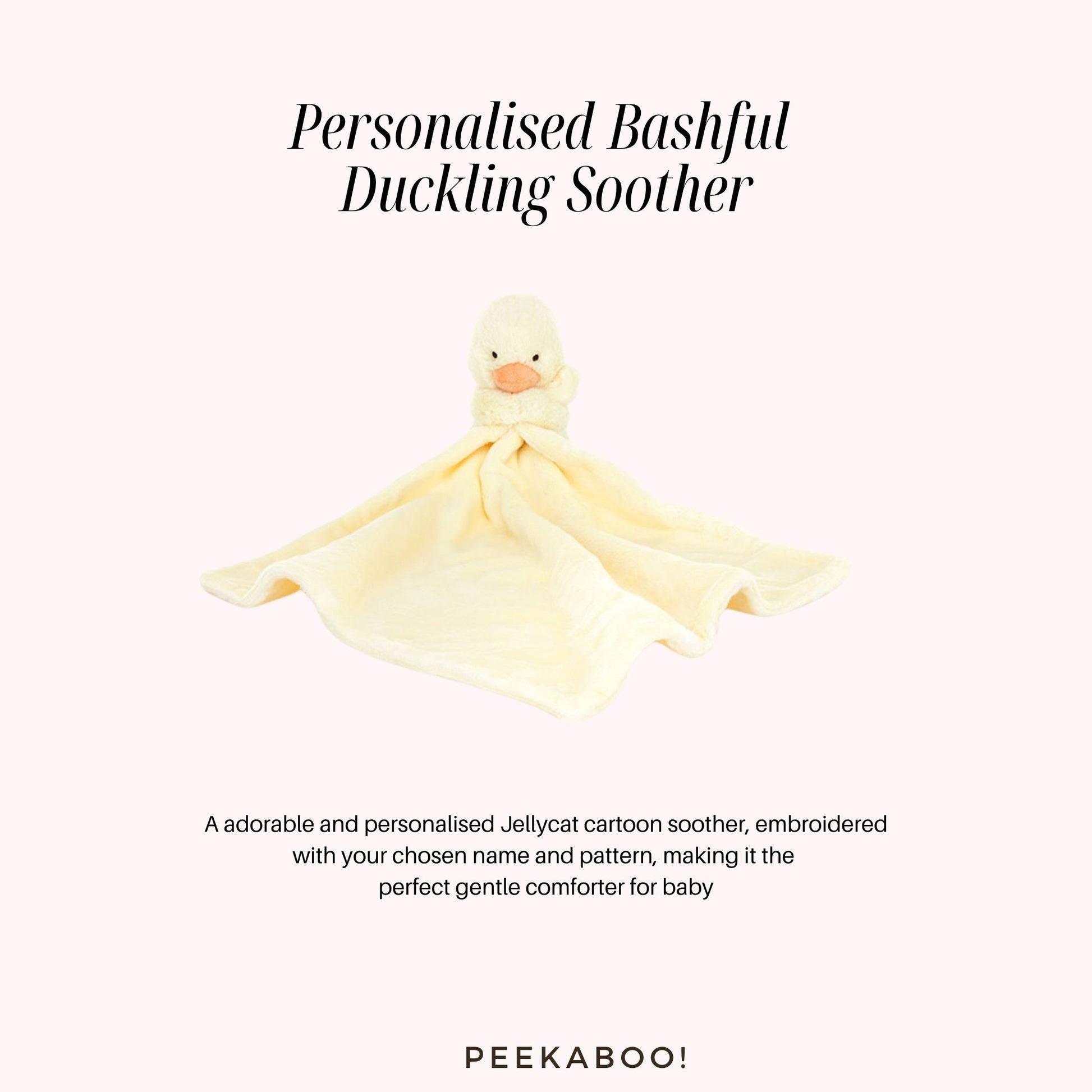 Personalised-Bashful-Duckling-Soother-Peekaboo