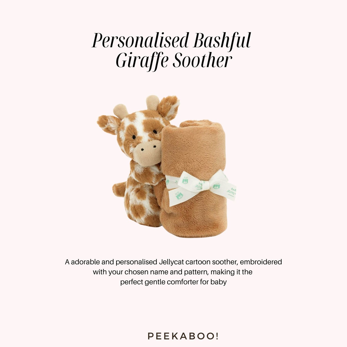 Personalised-Bashful-Giraffe-Soother-Peekaboo