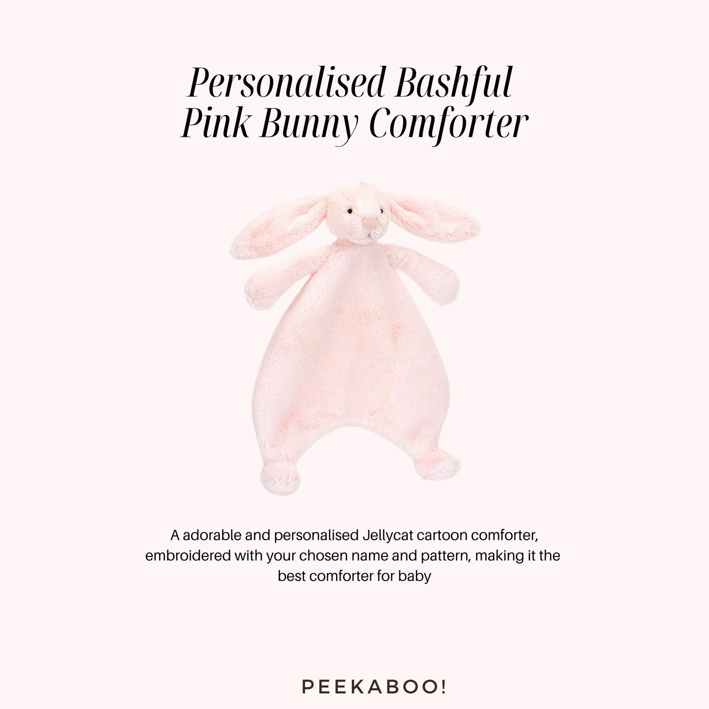 Personalised-Bashful-Pink-Bunny-Comforter-Peekaboo