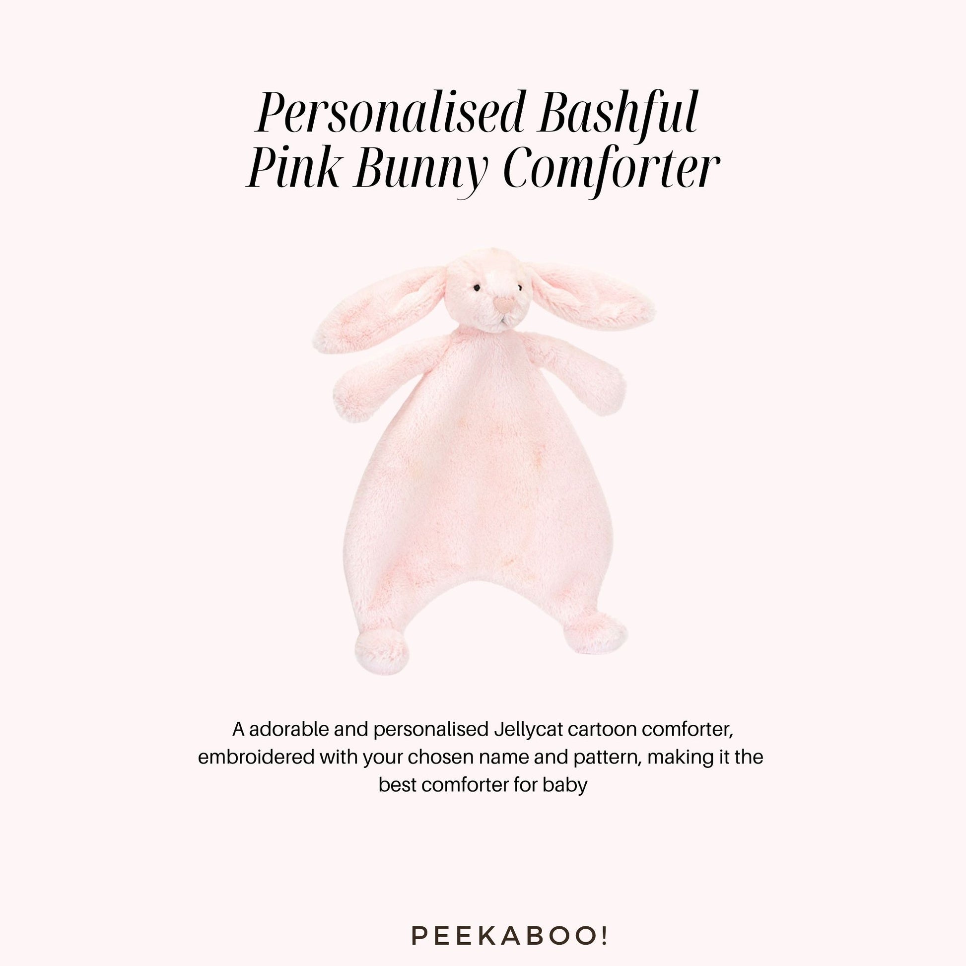 Personalised-Bashful-Pink-Bunny-Comforter-Peekaboo