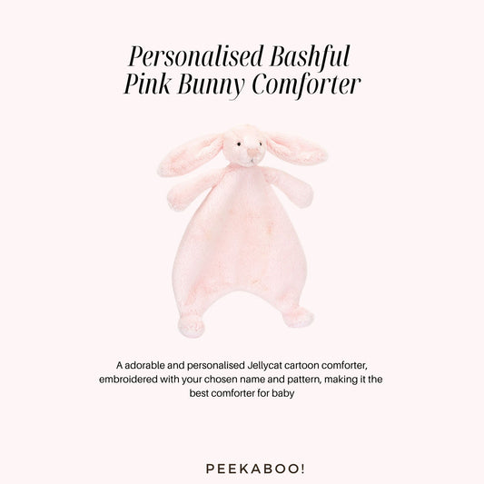 Personalised-Bashful-Pink-Bunny-Comforter-Peekaboo