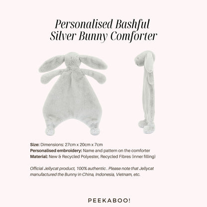 Personalised-Bashful-Silver-Bunny-Comforter-Size-Peekaboo
