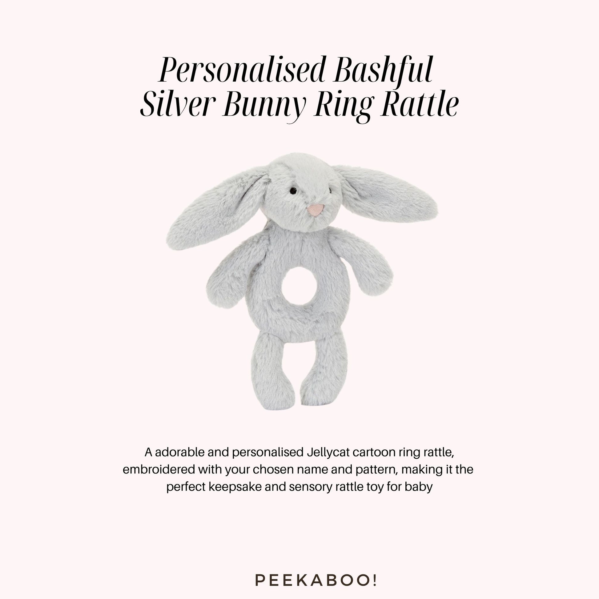 Personalised-Bashful-Silver-Bunny-Ring-Rattle-Peekaboo