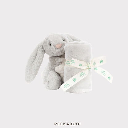 Personalised-Bashful-Silver-Bunny-Soother-Cover-Peekaboo