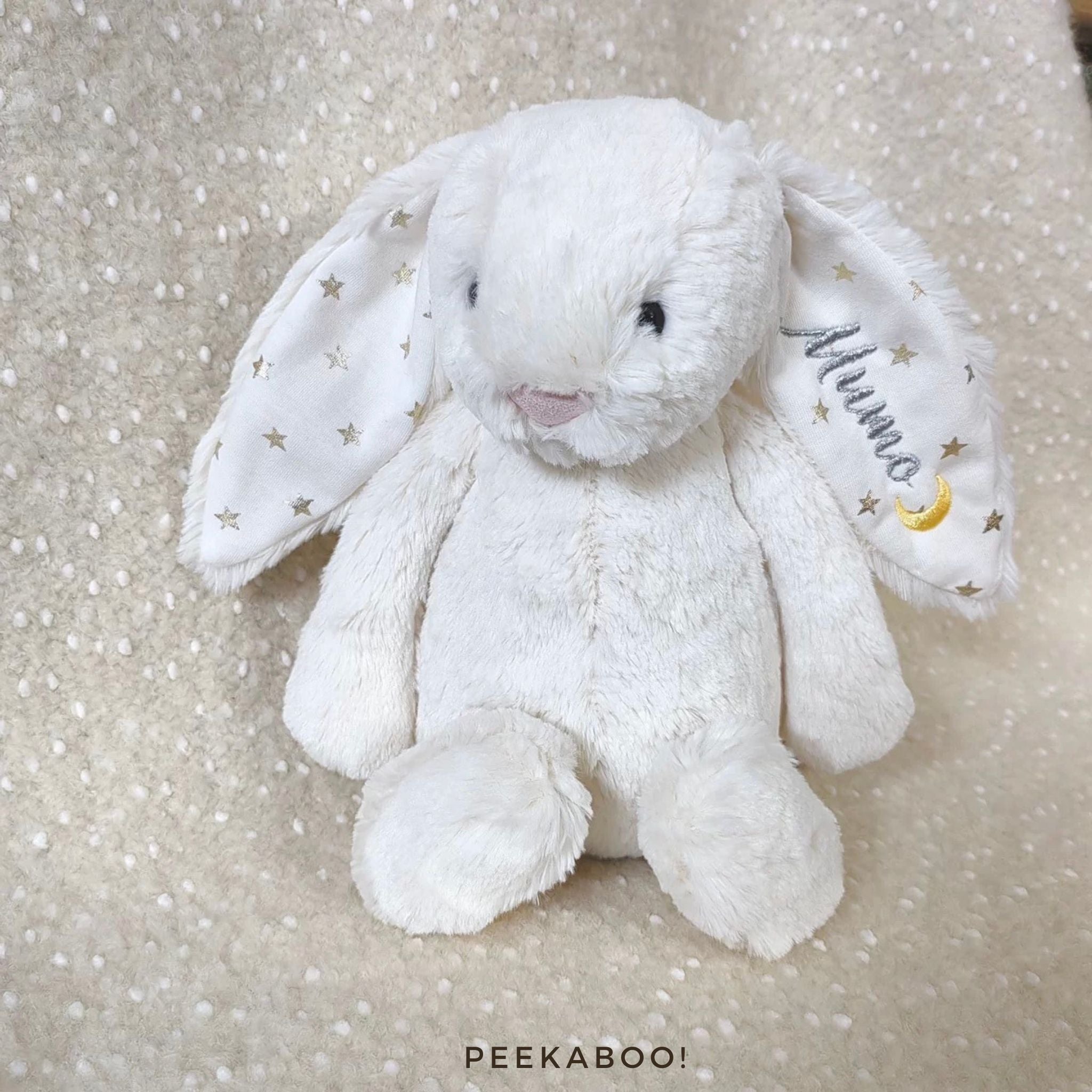 Personalised Jellycat Bashful Bunny - 'Snow Suit' – Peekaboo Baby