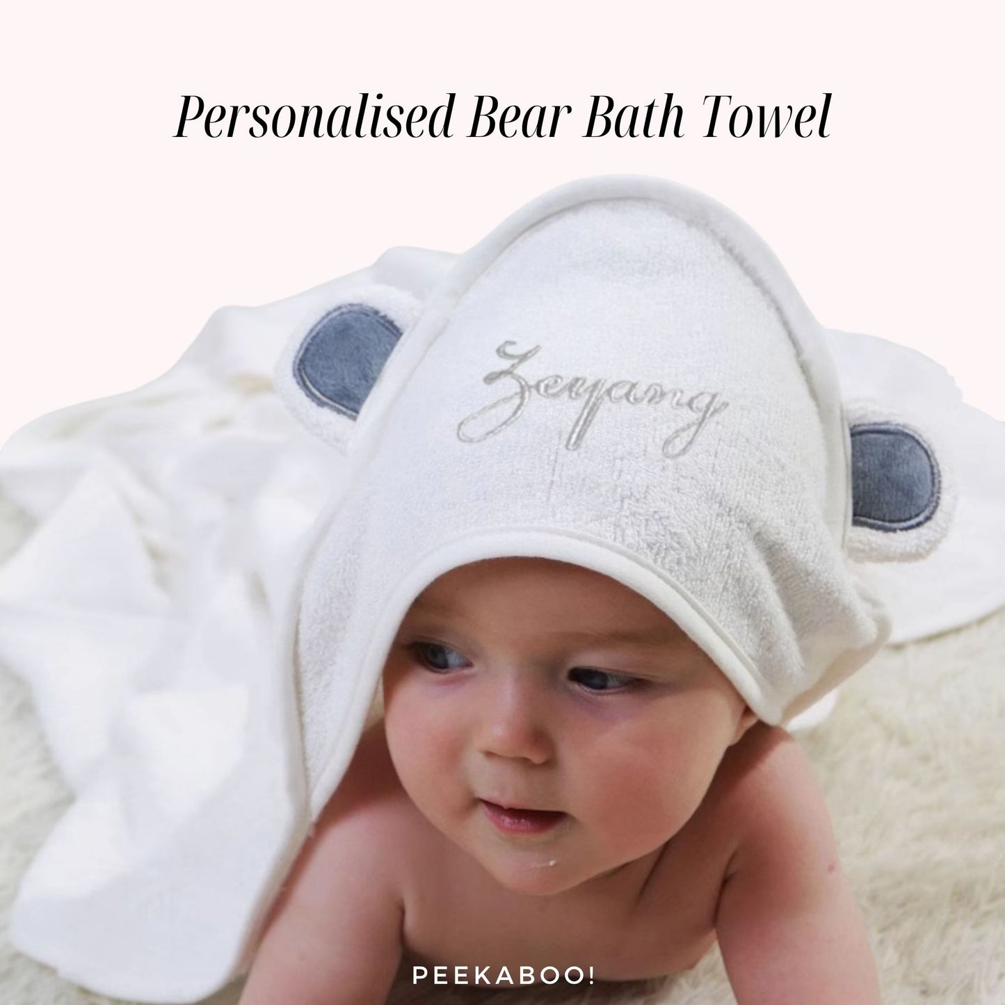 Personalised-Bear-Bath-Towel-Peekaboo-Baby-And-Kids
