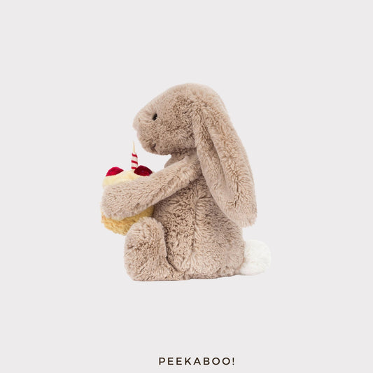 Personalised-Beige-Birthday-Cake-Bunny-Cover-Peekaboo