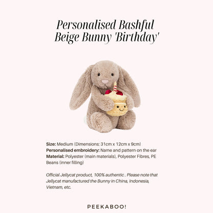 Personalised-Beige-Birthday-Cake-Bunny-Cover-Peekaboo
