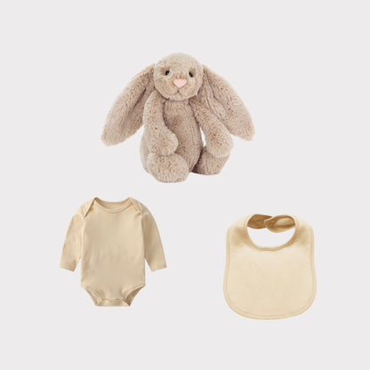 Personalised Jellycat Bunny and Bodysuit Set - Beige Colour