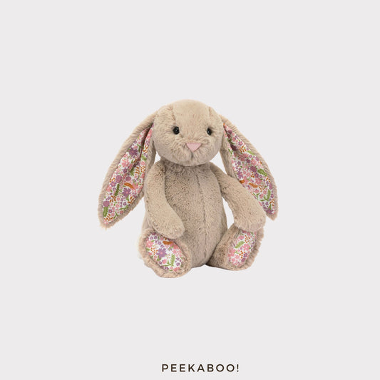 Personalised Jellycat Blossom Bunny - Beige Colour 'Petal'
