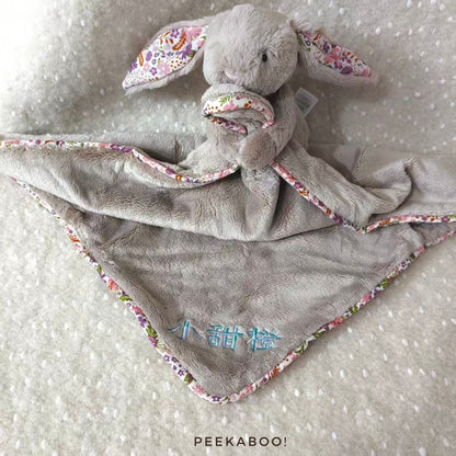 Personalised-Blossom-Beige-Bunny-Soother-Photo-Peekaboo