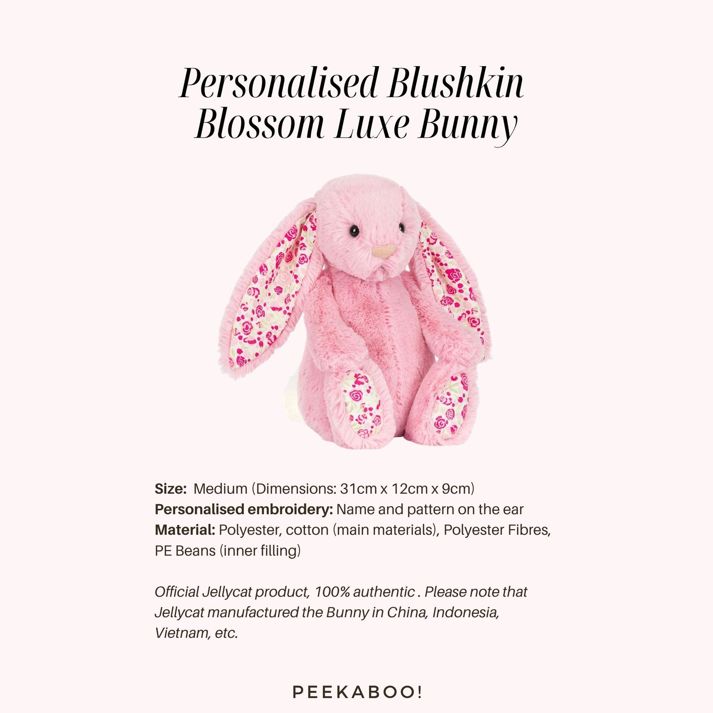 Personalised-Blushkin-Blossom-Luxe-Bunny-size-Peekaboo