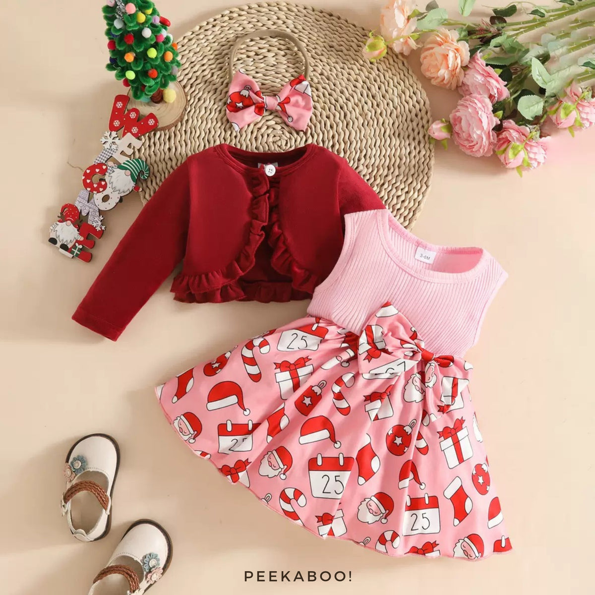 Personalised-Christmas-Baby-Girl-Dress-Cardigan-Set-cover2-Peekaboo