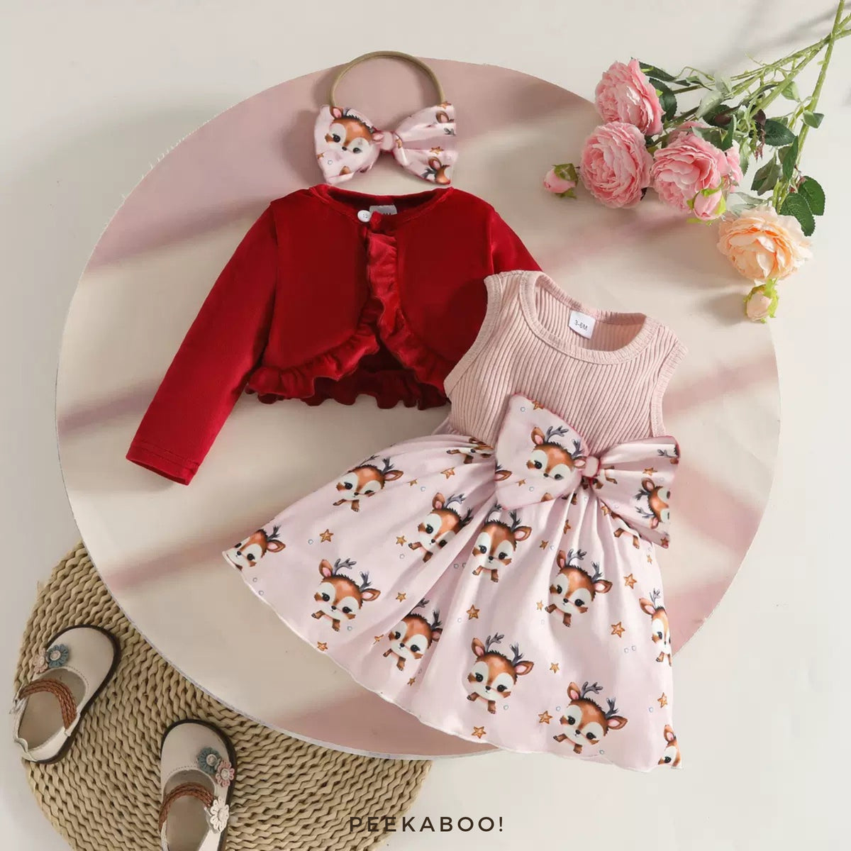 Personalised-Christmas-Baby-Girl-Dress-Cardigan-Set-cover3-Peekaboo