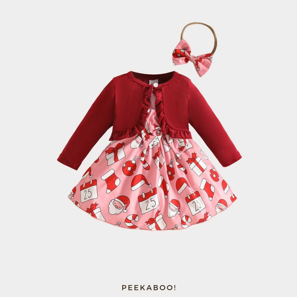 Personalised-Christmas-Baby-Girl-Dress-Cardigan-Set-festive-print-Peekaboo
