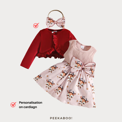 Personalised-Christmas-Baby-Girl-Dress-Cardigan-Set-reindeer-personalisation-Peekaboo