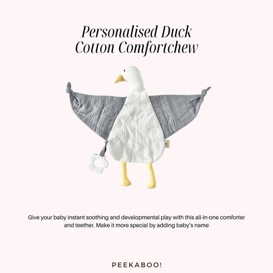 Personalised-Cotton-Comfortchew-Duck-Peekaboo