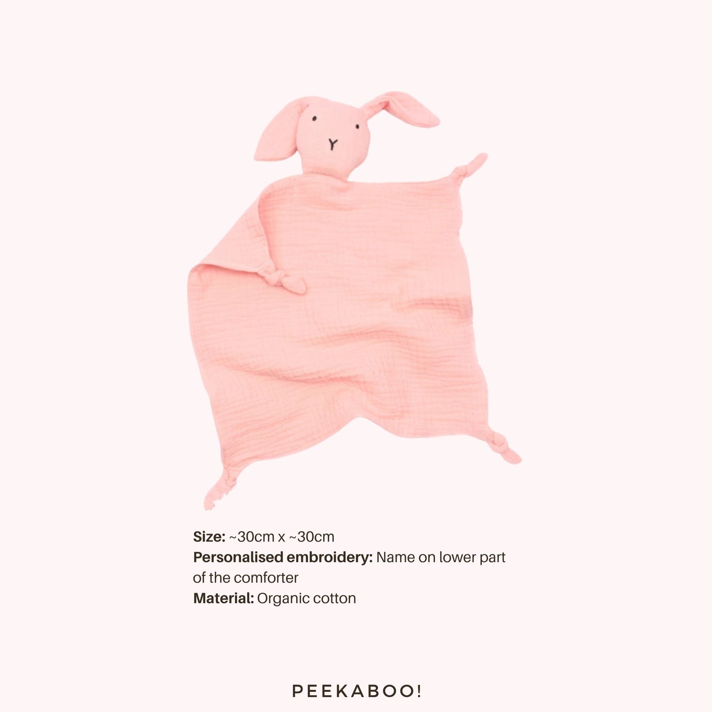 Personalised-Cotton-Muslin-Comforter-Bunny-Pink-Peekaboo