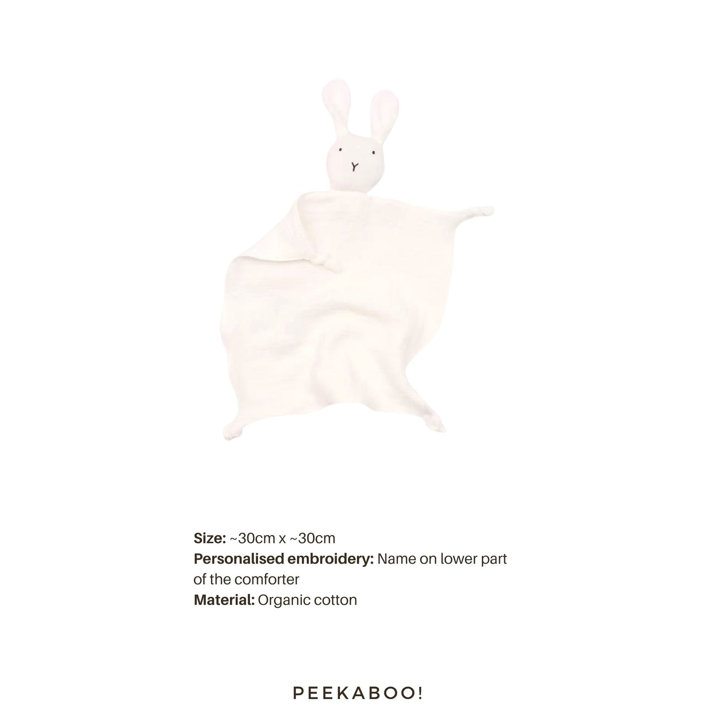 Personalised-Cotton-Muslin-Comforter-Bunny-White-Peekaboo