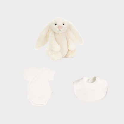 Personalised Jellycat Bunny and Bodysuit Set - Cream Colour