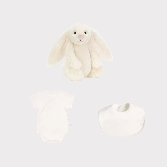 Personalised Jellycat Bunny and Bodysuit Set - Cream Colour