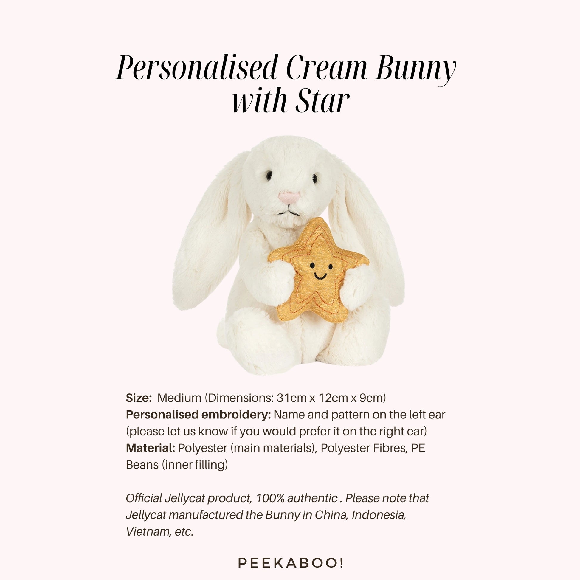 Personalised-Cream-Bunny-with-Star-size-Peekaboo