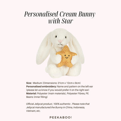 Personalised-Cream-Bunny-with-Star-size-Peekaboo