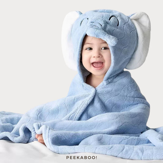 Personalised-Elephant-Bath-Towel-cover-Peekaboo