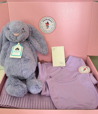 Personalised Jellycat Bunny and Bodysuit Set - Viola Colour