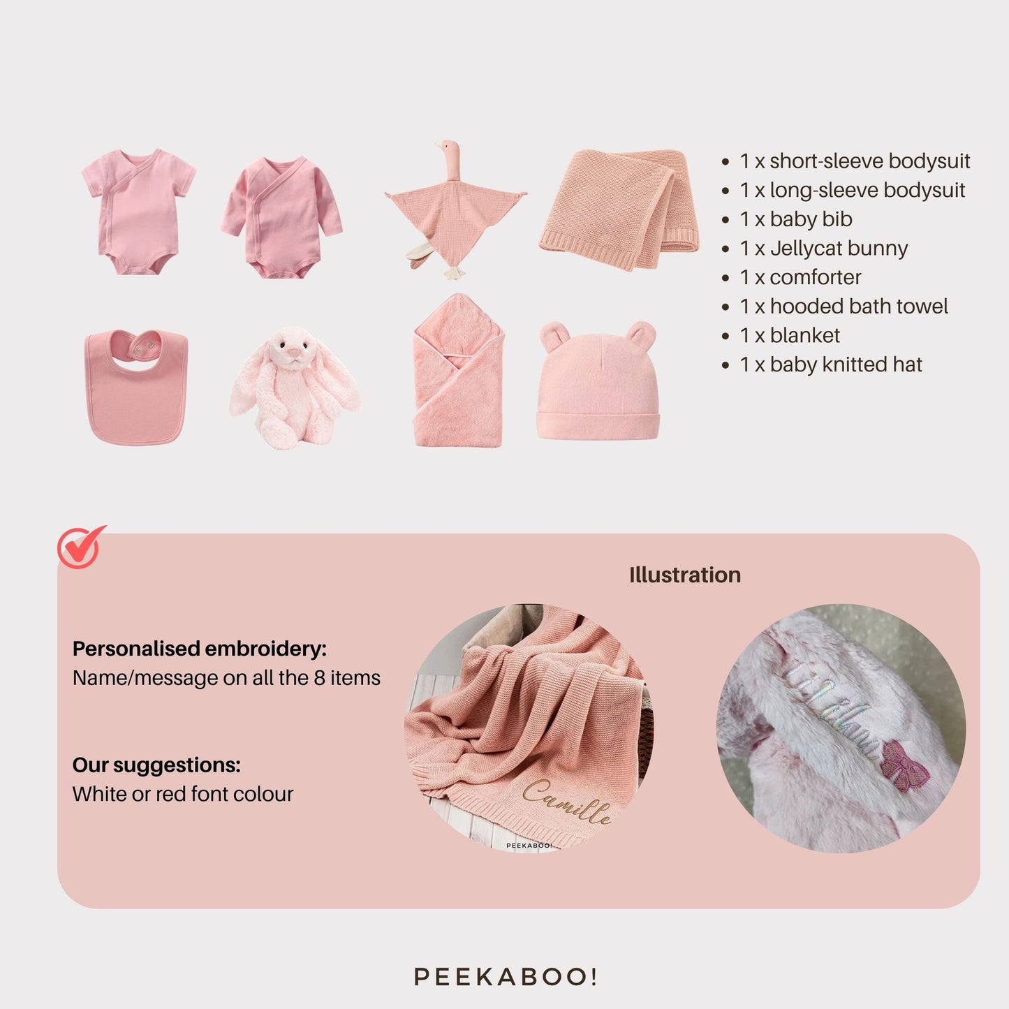 Personalised-Newborn-Baby-Welcome-Giftset-Pink-Normal-Details-Peekaboo-jellycat-personalisation