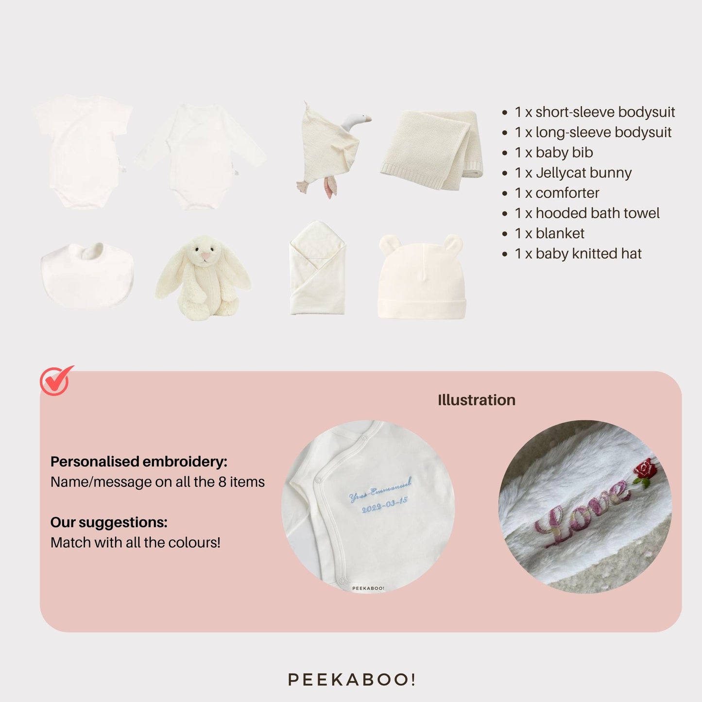 Personalised-Newborn-Baby-Welcome-Giftset-White-details-Peekaboo-jellycat-personalisation