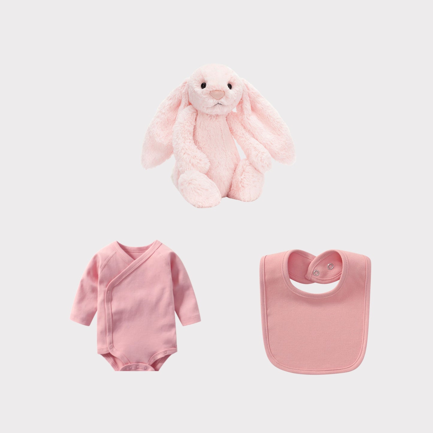 Personalised Jellycat Bunny and Bodysuit Set - Pink Colour