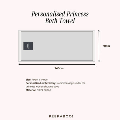 Personalised-Princess-Bath-Towel-Size-Peekaboo-Baby-And-Kids