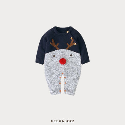 Personalised Red Nose Reindeer Christmas Romper