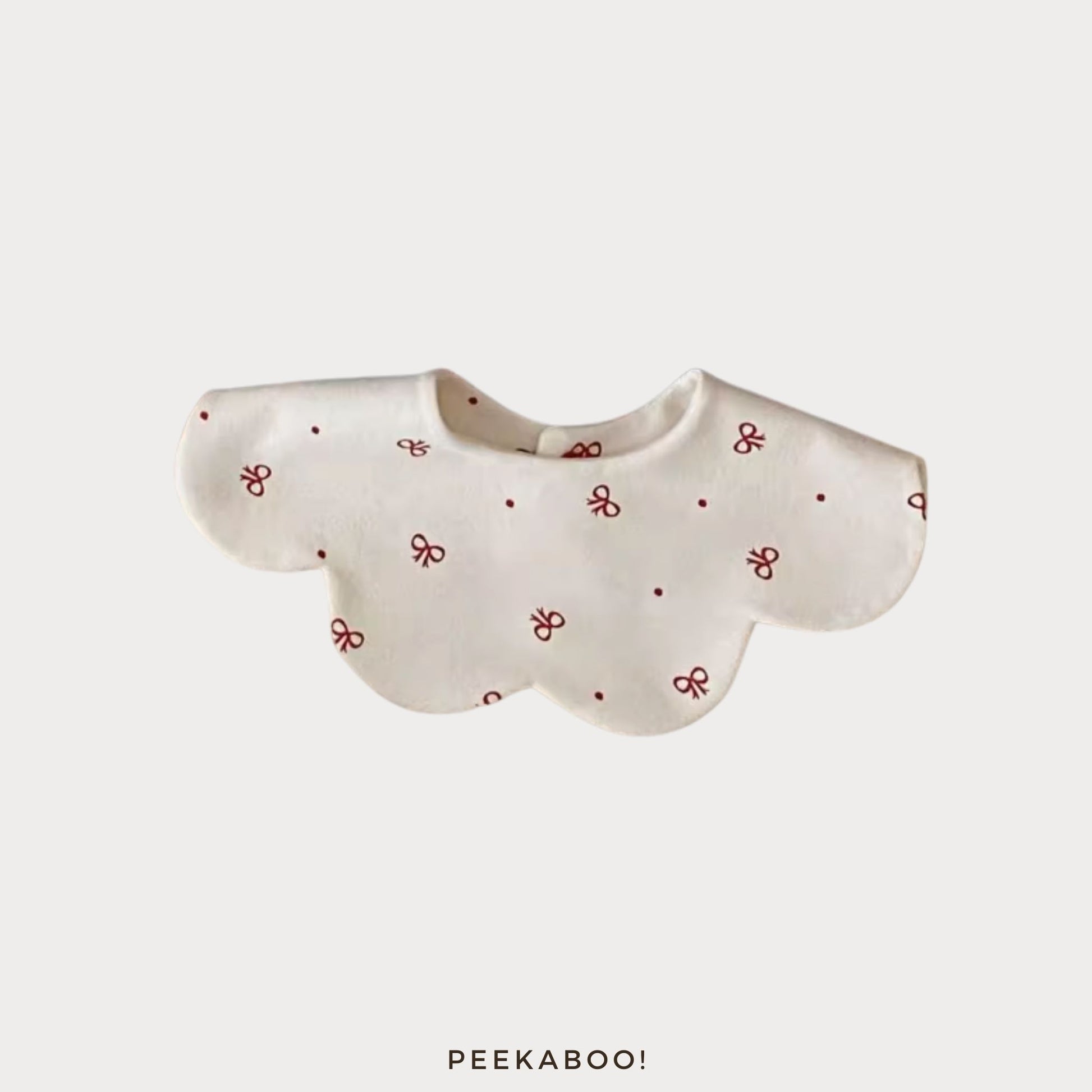 Personalised-Red-White-Ribbon-Baby_Bib-cover-Peekaboo