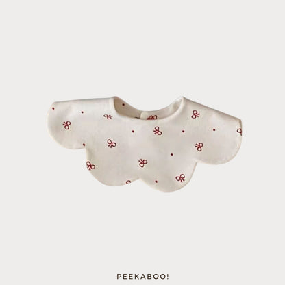 Personalised-Red-White-Ribbon-Baby_Bib-cover-Peekaboo