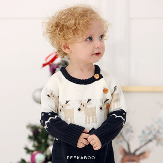 Personalised-Reindeer-Christmas-Romper-Blue-Photo-Peekaboo