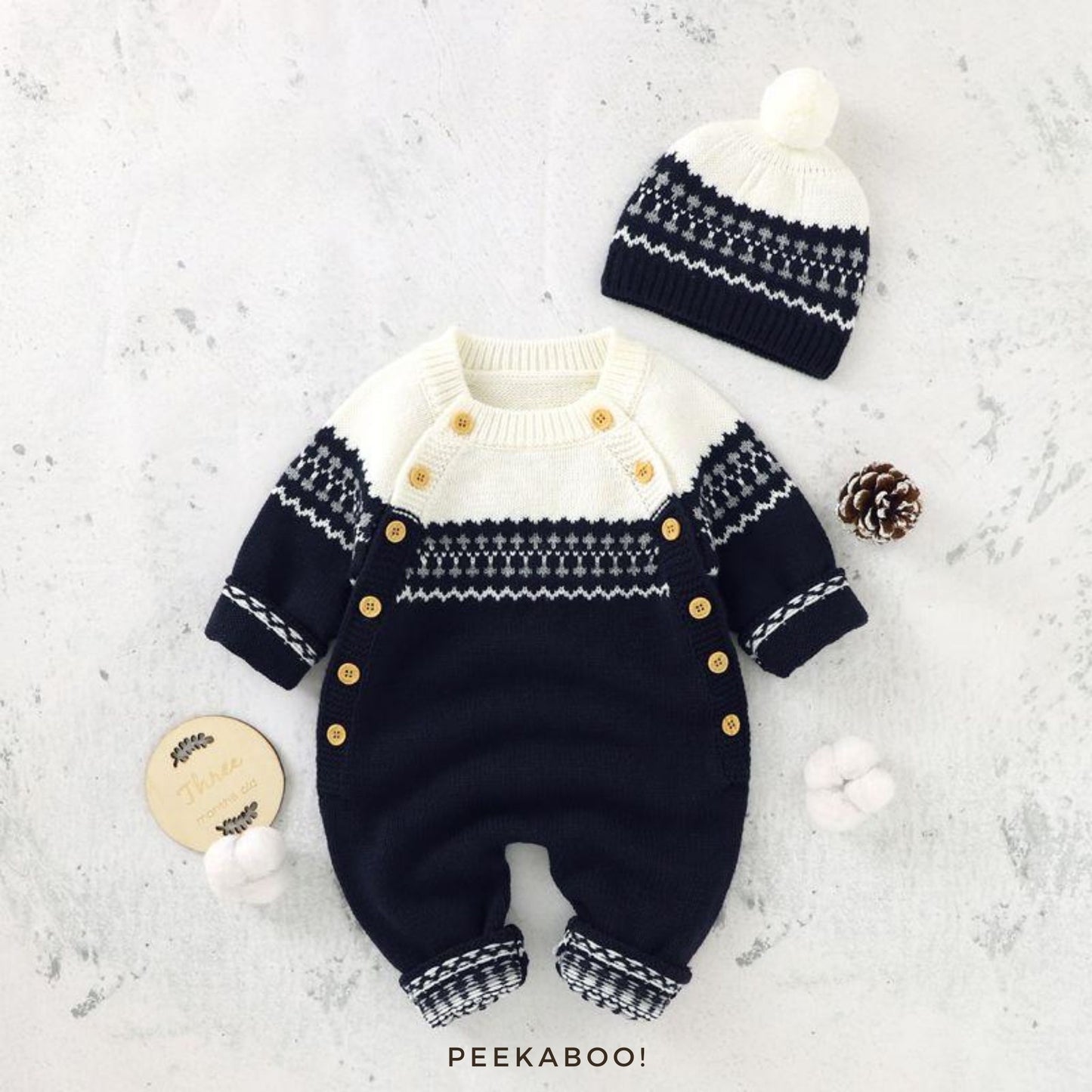 Personalised-Romper-Hat-Winter-Gift-Set-Blue-Cover-Peekaboo