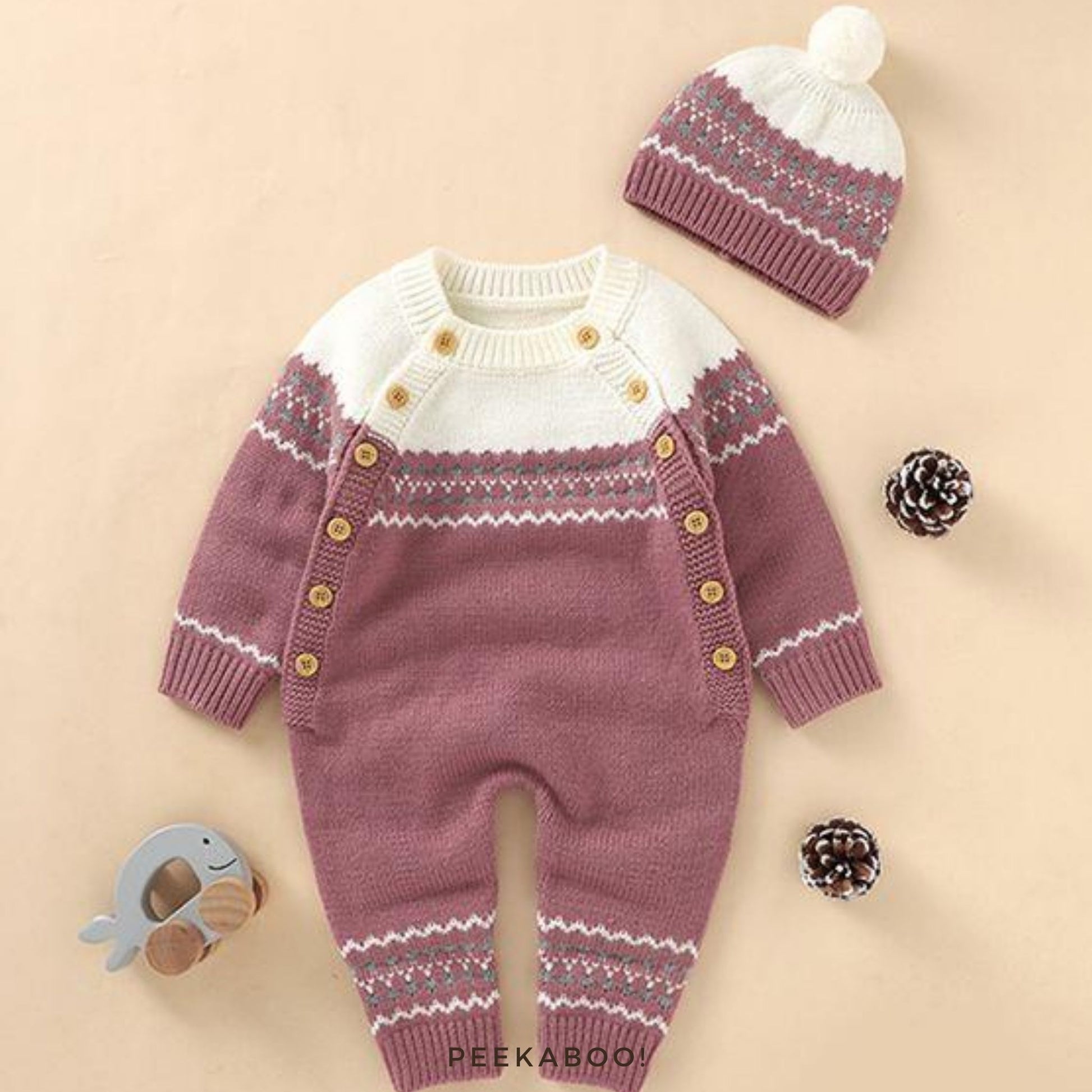Personalised-Romper-Hat-Winter-Gift-Set-Pink-Cover-Peekaboo