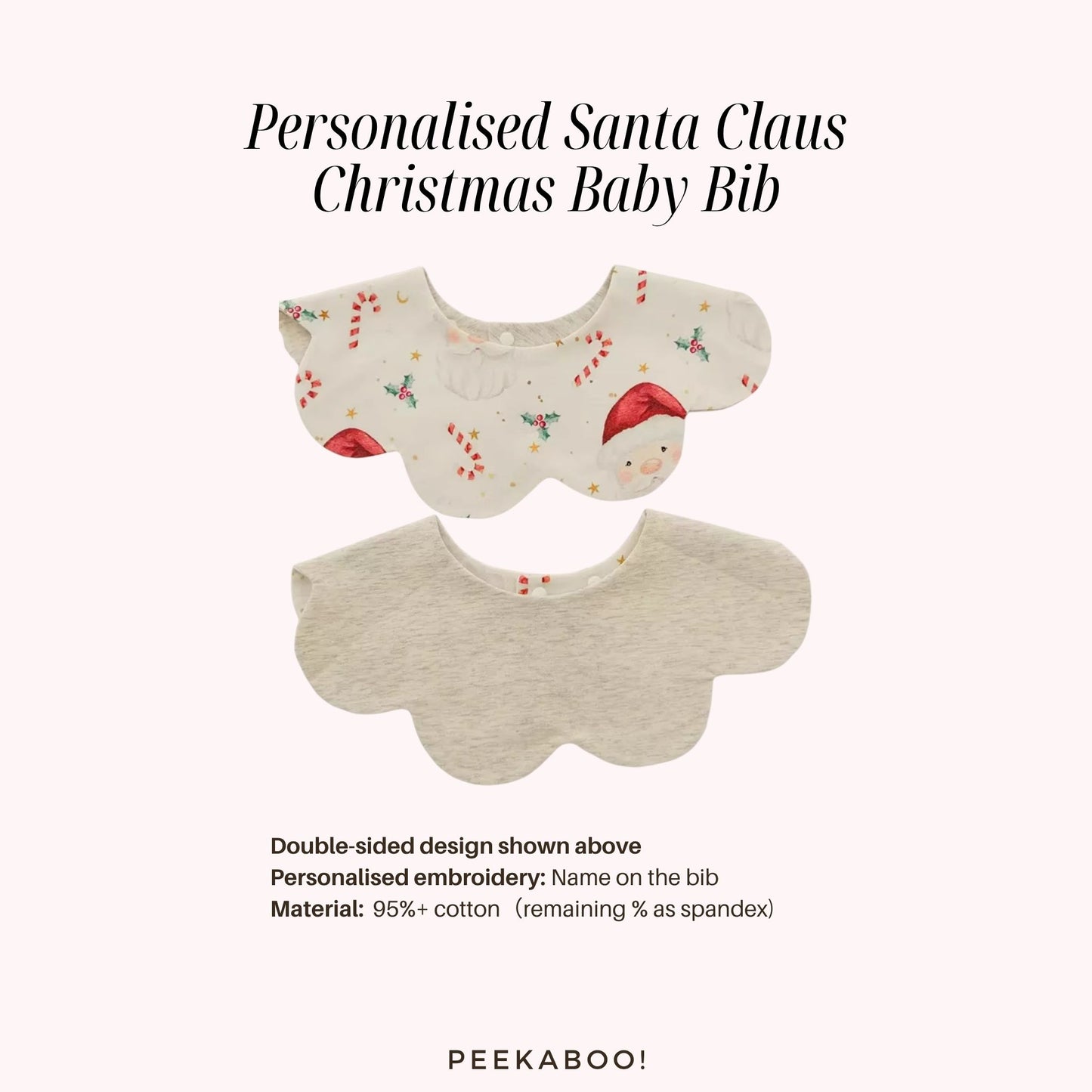 Personalised-Santa-Claus-Christmas-Baby-Bib-Peekaboo
